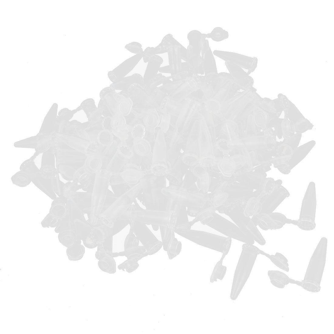 Graduated Clear Plastic 1.5ml Capacity Centrifuge Tubes w Caps 500 pcs