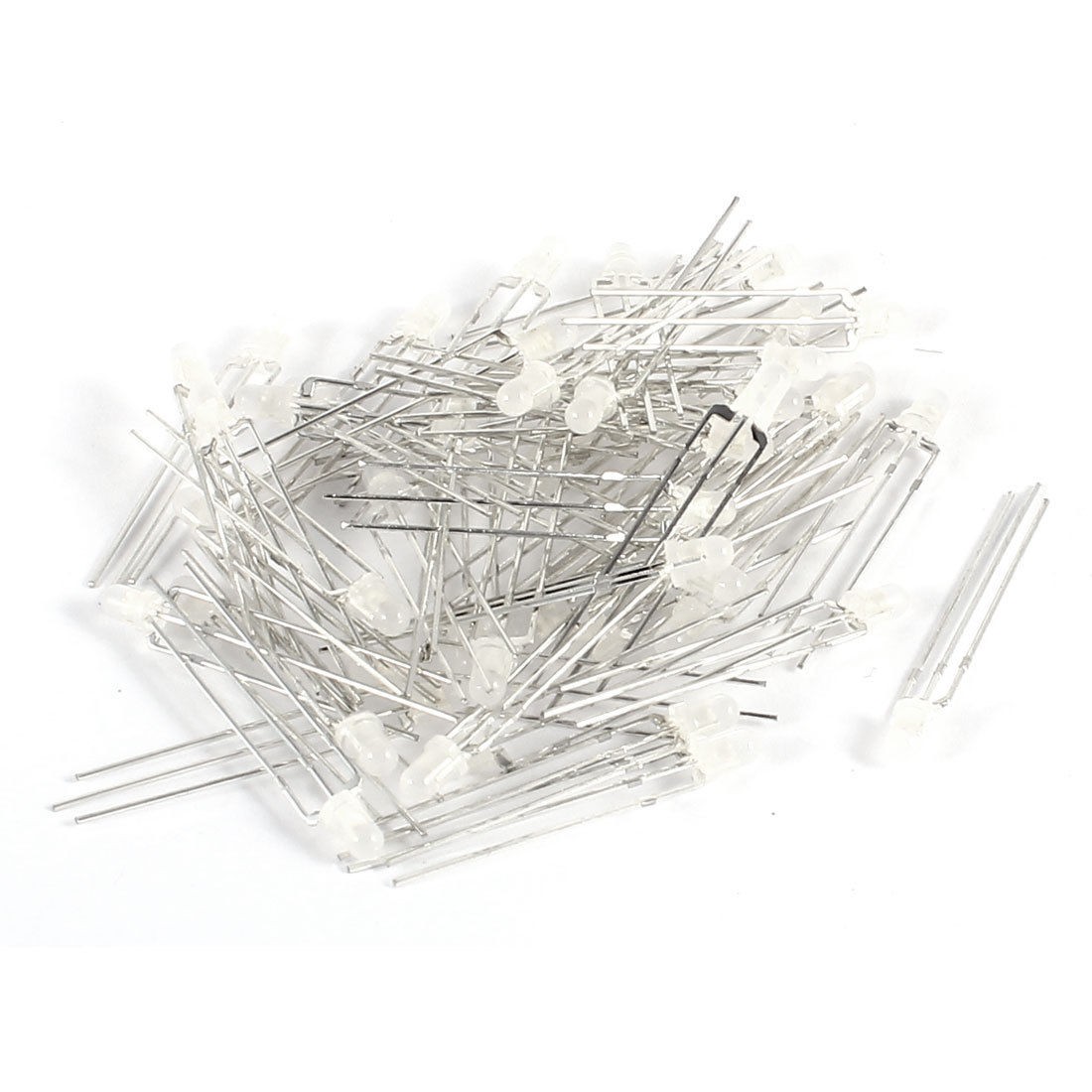 50 Pcs 3mm Common Cathode 3Pin  Red Green Light Emitting Diode LED Bulb