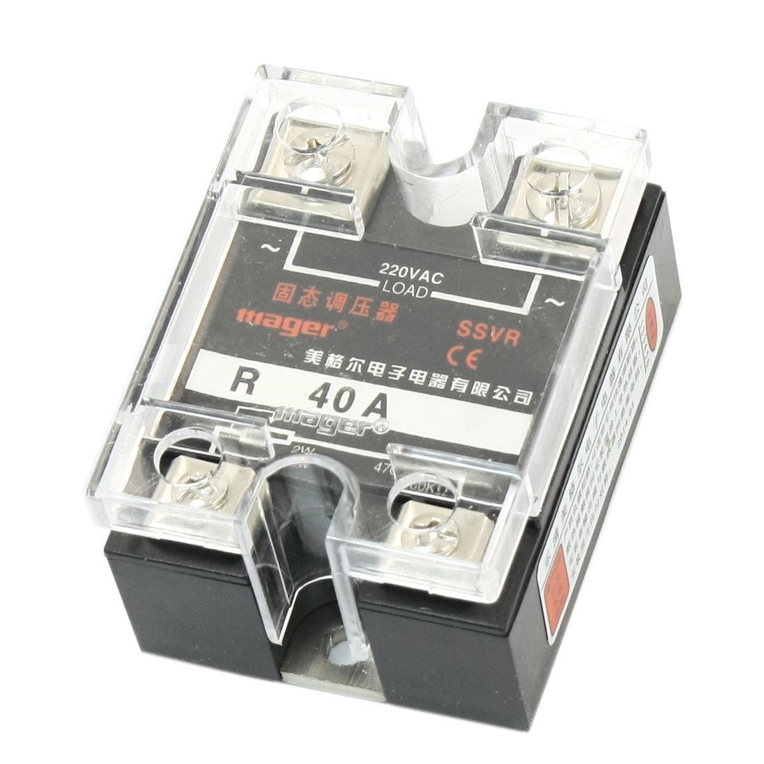 One Phase SSVR Solid State Relay Voltage Regulator AC 220V 40A 2W 470-560K Ohm