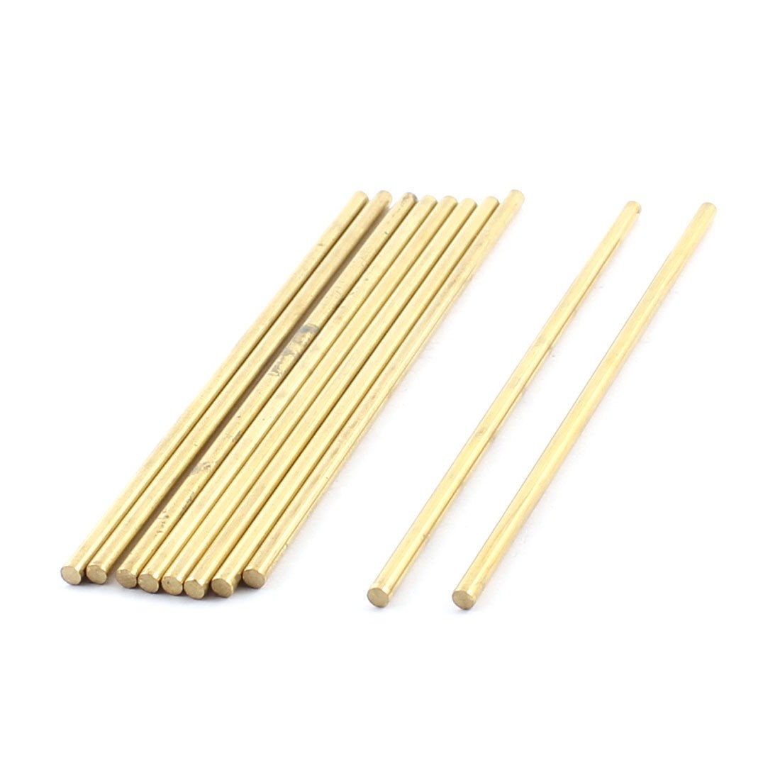 10Pcs 3mm Dia 100mm Length Brass Round Rod Shaft for RC Toy Car