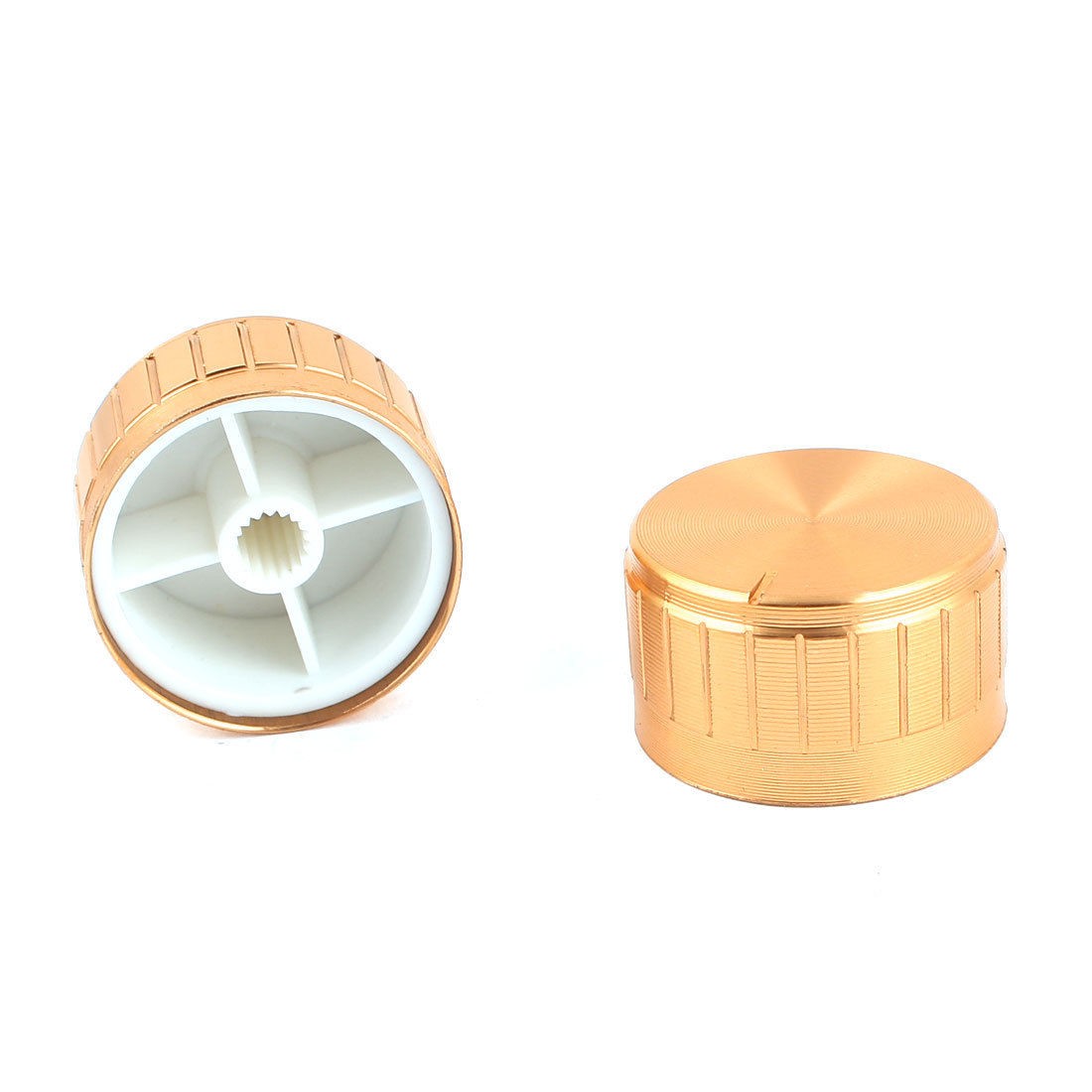 2pcs Rotary Buttons 6mm Dia Knurled Shaft Potentiometer Control Knobs 17mmx30mm