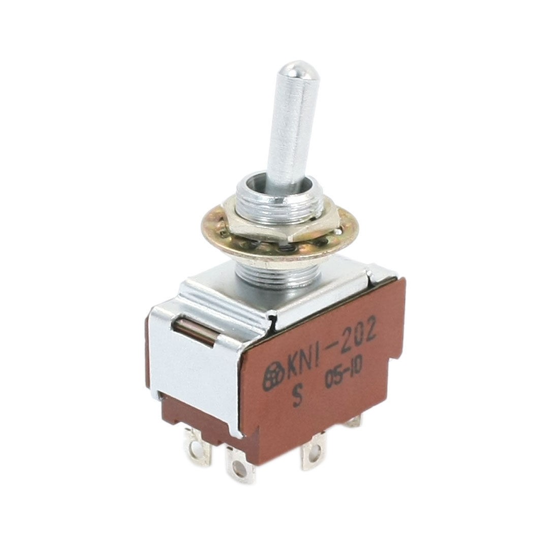 12mm Mounting Hole Dia 2 Position 6-Terminals Toggle Switch AC 250V 2A