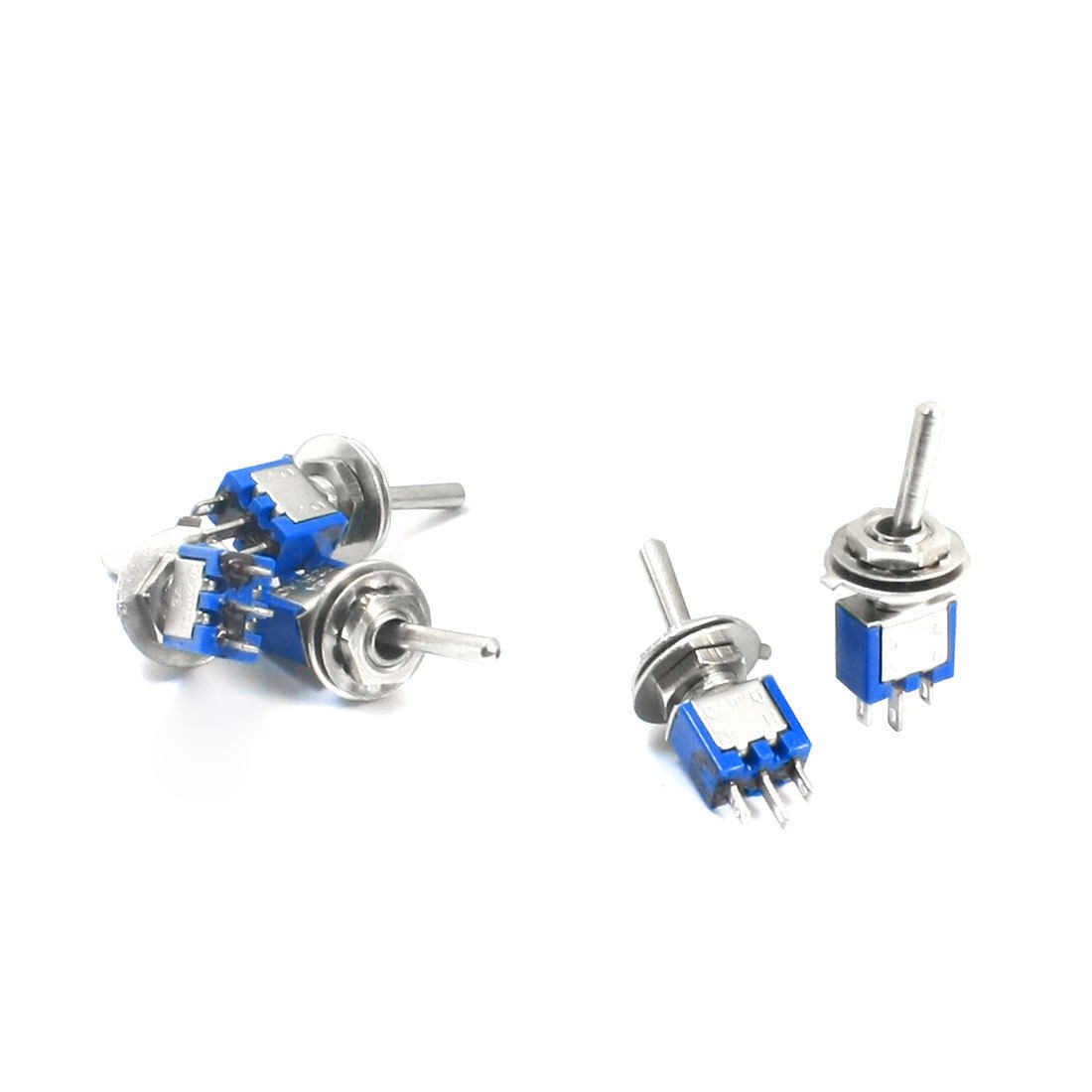 5PCS SP2T 2 Way ON/ON Locking Rocker Type Toggle Switch AC 125V 3A