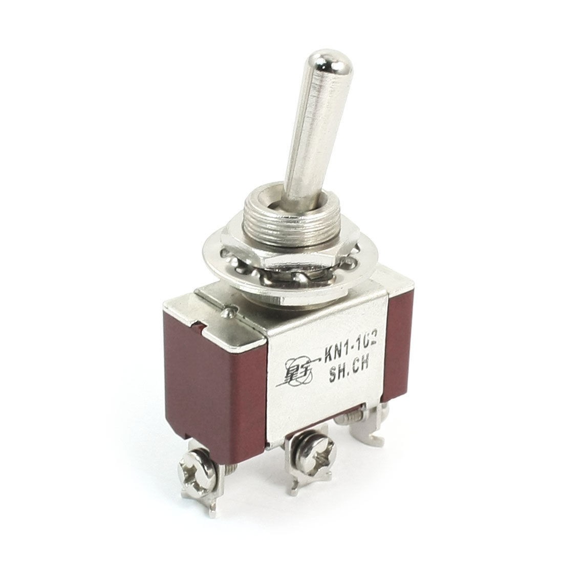 KN1-102 2P2T 2 Positions Self-Locking 3-Terminals Toggle Switch AC 250V 8A