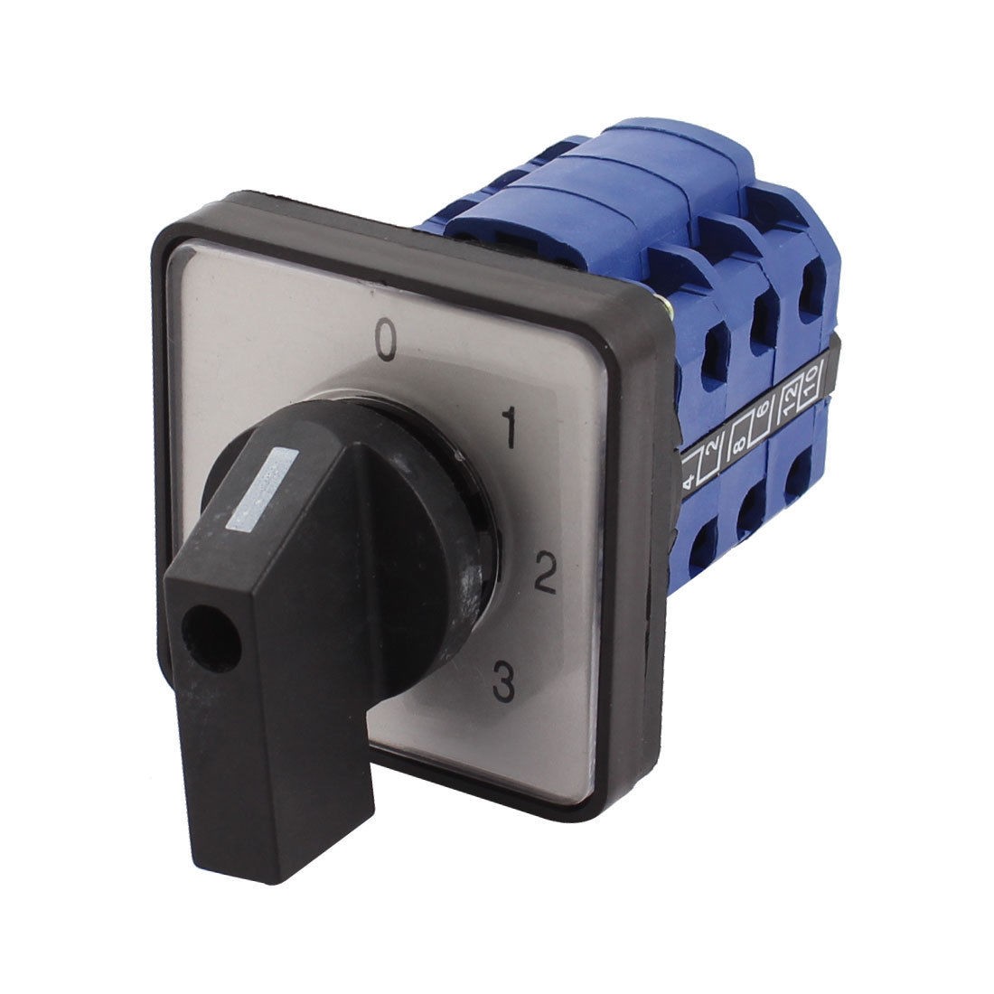 Square Plastic Panel 3 Phases 4-Position Rotary Select Changeover Switch