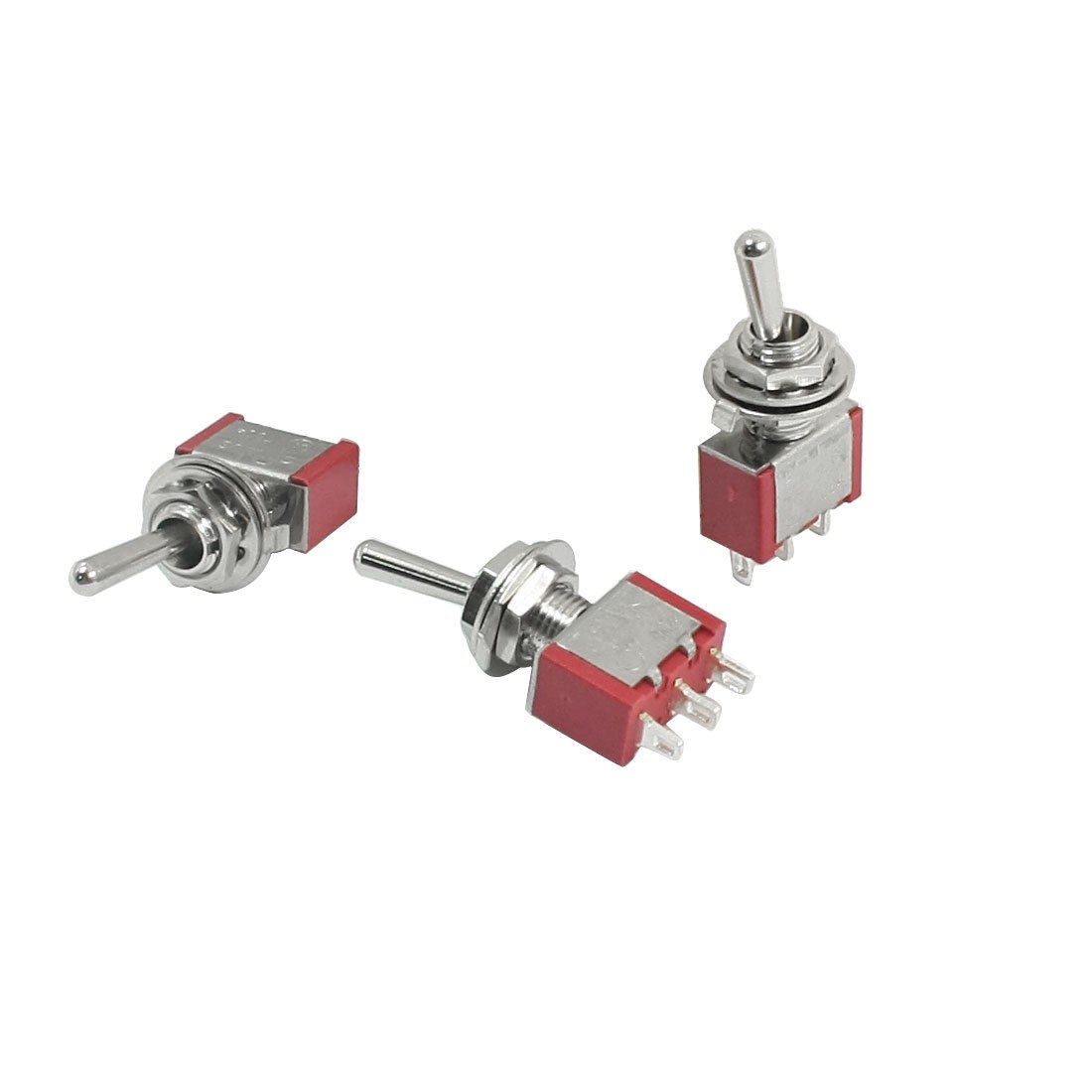 3Pcs AC 125V 5A 250V 3A SPDT 2 Positions Toggle Switch for Switching Light