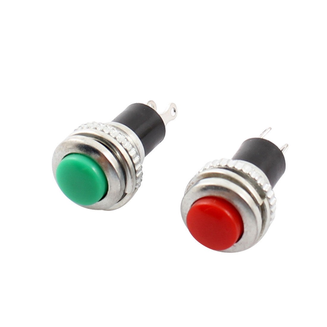 2PCS SPST Momentary 10mm Panel Mount Metal Push Button Switch AC125V 3A 250V 6A