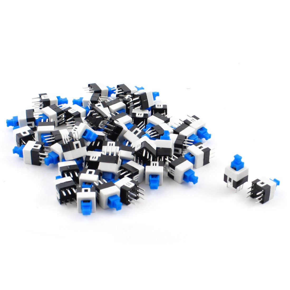 50Pcs 6 Pin Square 7mmx7mm Momentary DPDT Mini Push Button Switch