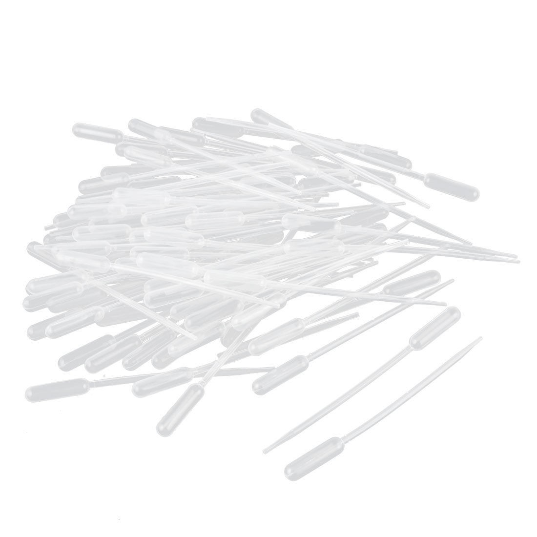 100 Pcs Clear Plastic Fine Tip Liquids Pipetting Pipette 0.5ml