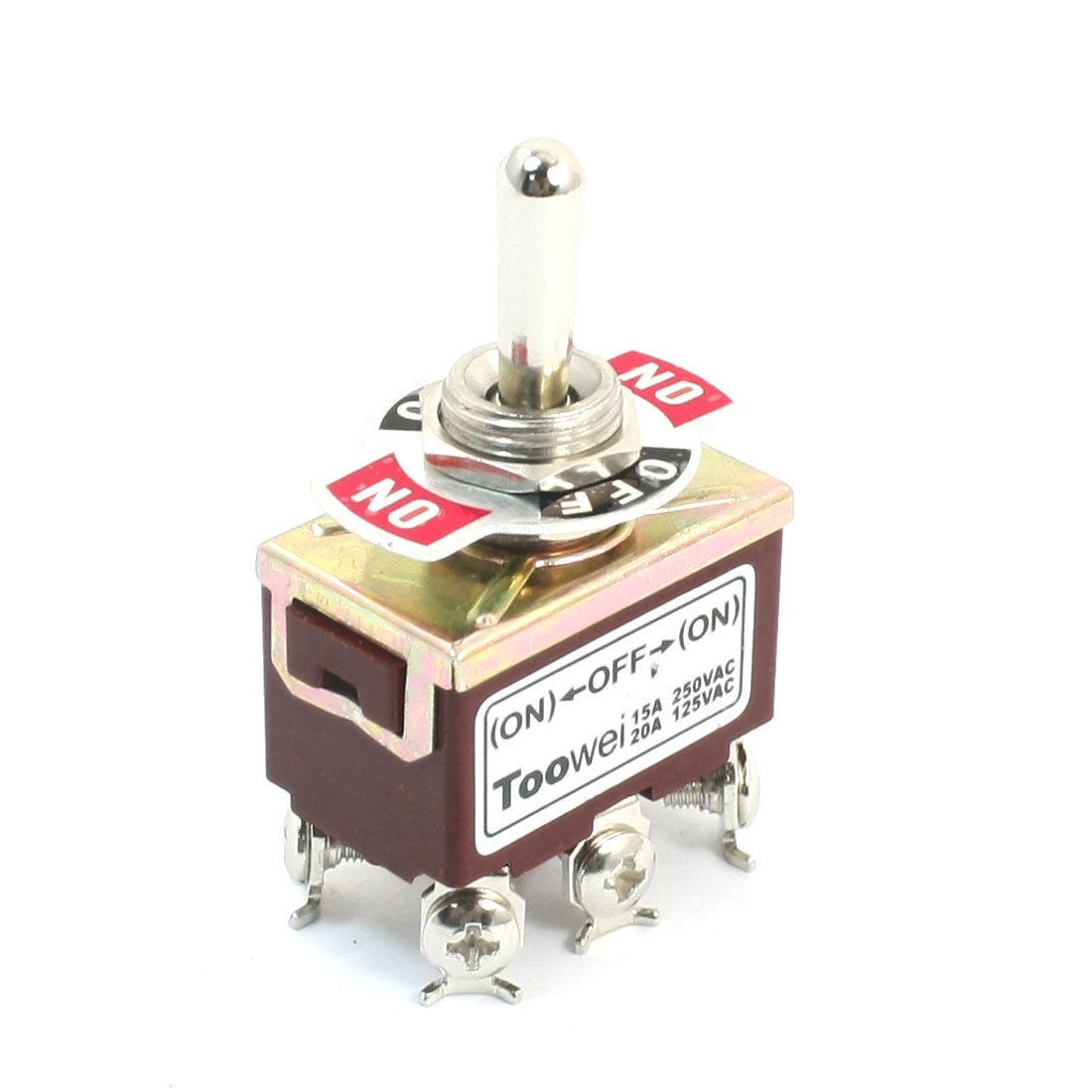 Replacement AC 250V 15A DPDT ON/OFF/ON 3 Position Momentary Toggle Switch T702MW