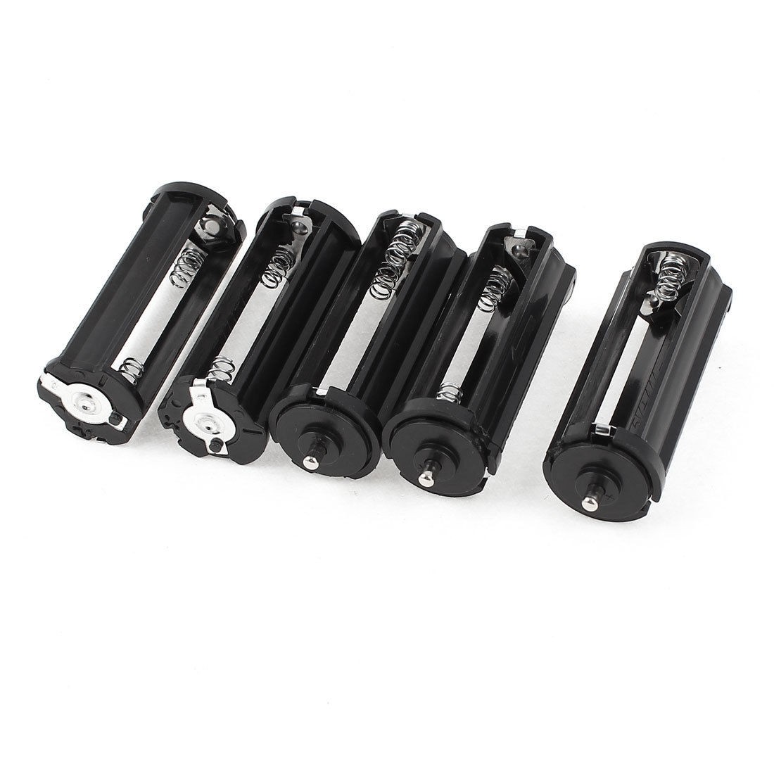 5 Pcs Black Battery Holder Adapter Container for 3x1.5V AAA Batteries