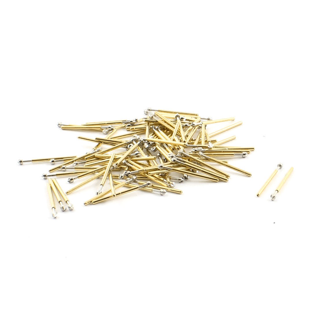 100pcs P75-LM2 1.5mm Diameter Tip Spring Loaded Test Contact Probes Pin 17mm