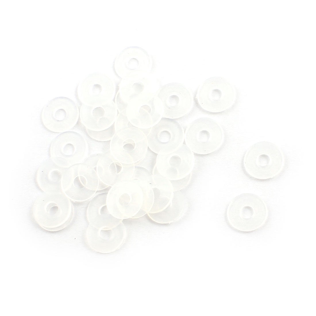 35pcs Plastic Spacer Insulation Gasket Ring Flat Washers 3.5mmx11mmx1mm