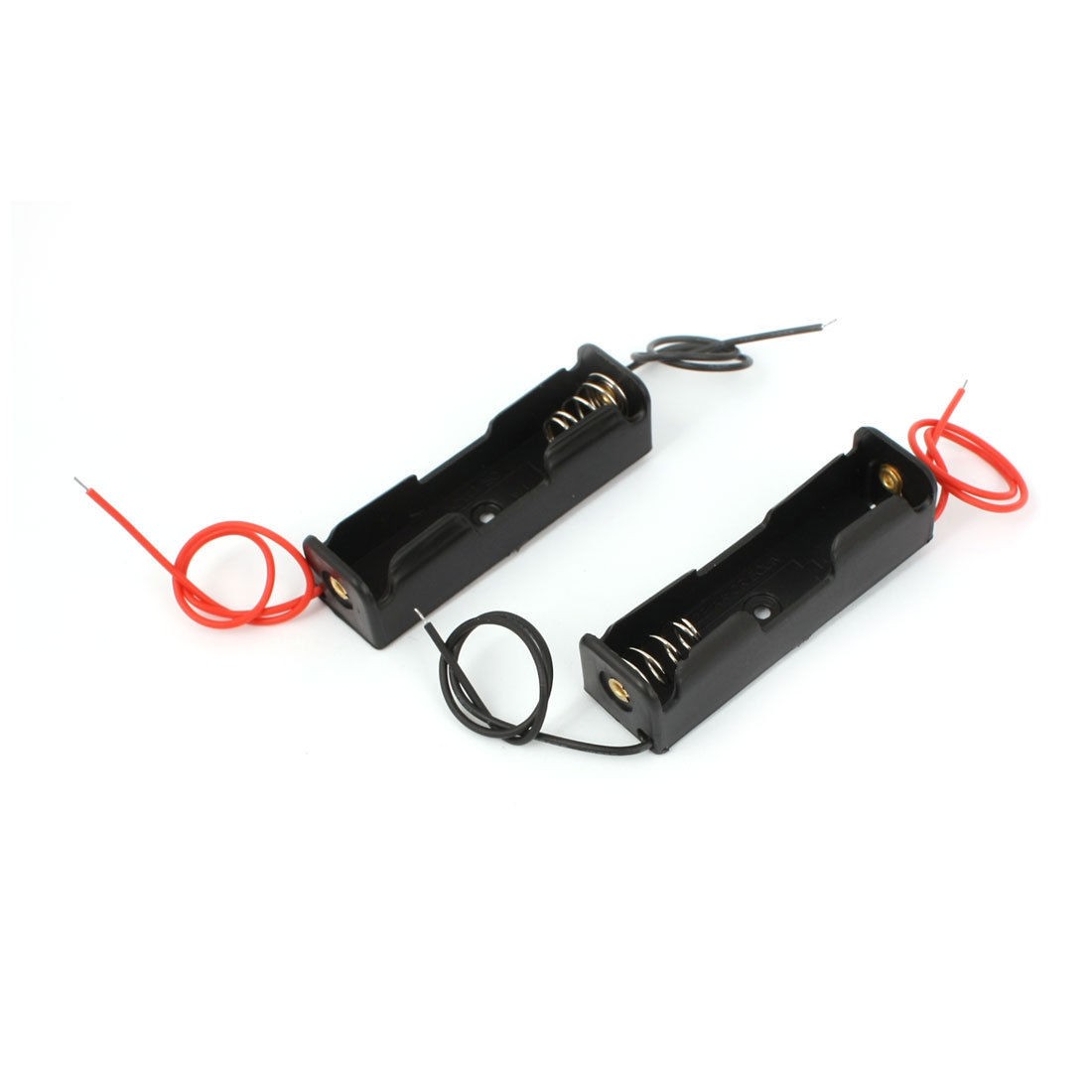 6" Wire Leads Black 1 x 1.5V AA Battery Batteries Holder Case 2Pcs