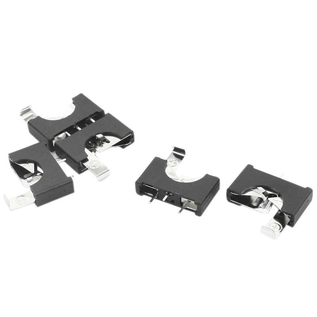 5pcs Black Shell CR2025 Coin Cell Button Battery Holders Sockets Cases