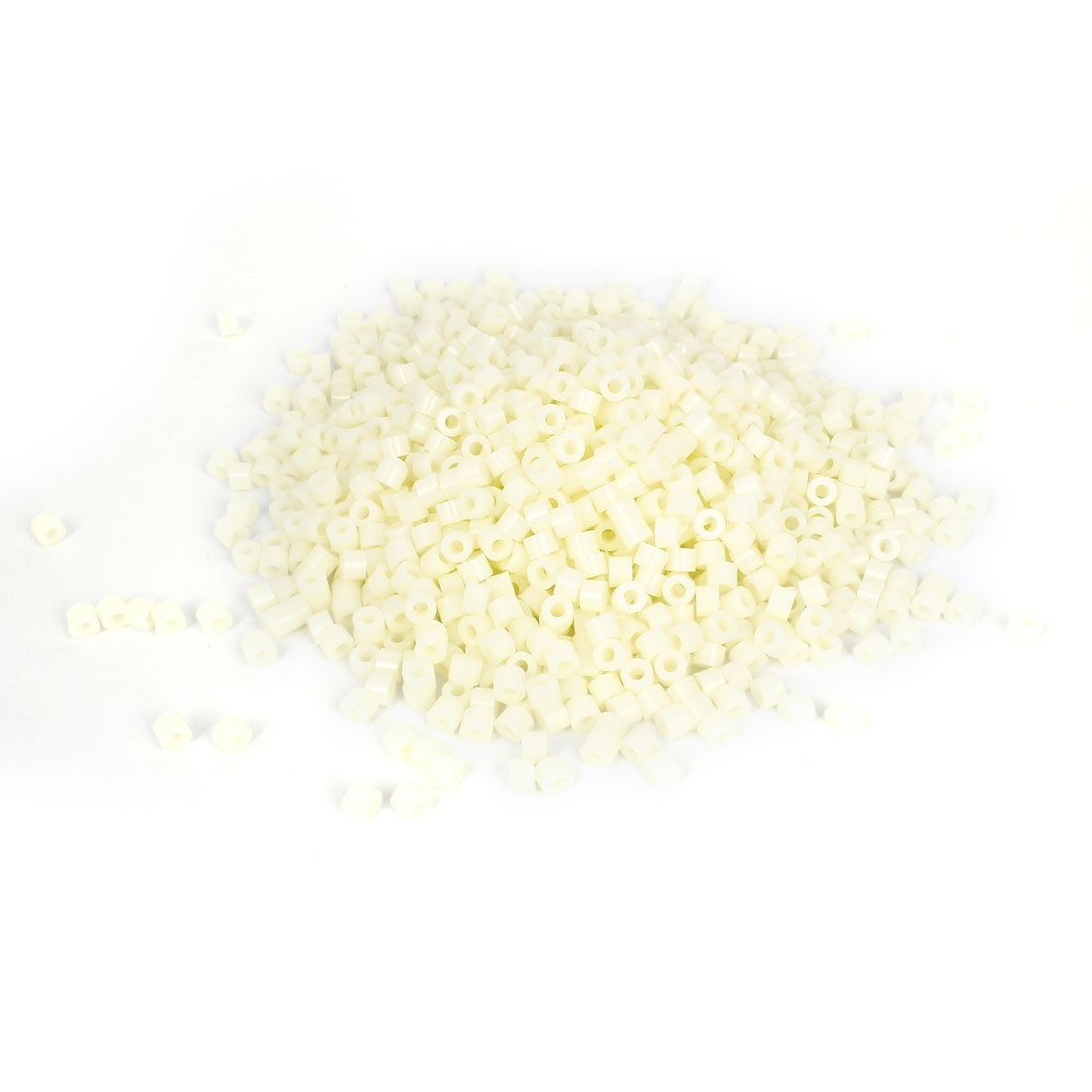 3mm Inner Diameter 5mm Long Ivory Plastic Spacers Washers Standoffs 2000 Pcs