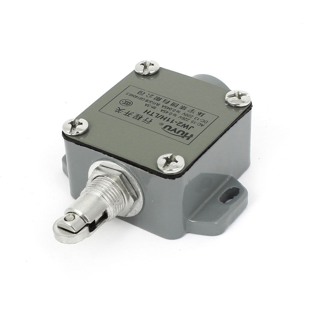 AC220V 3A 12mm Thread Panel Mount SPDT 1NO 1NC Momentary Micro Limit Switch