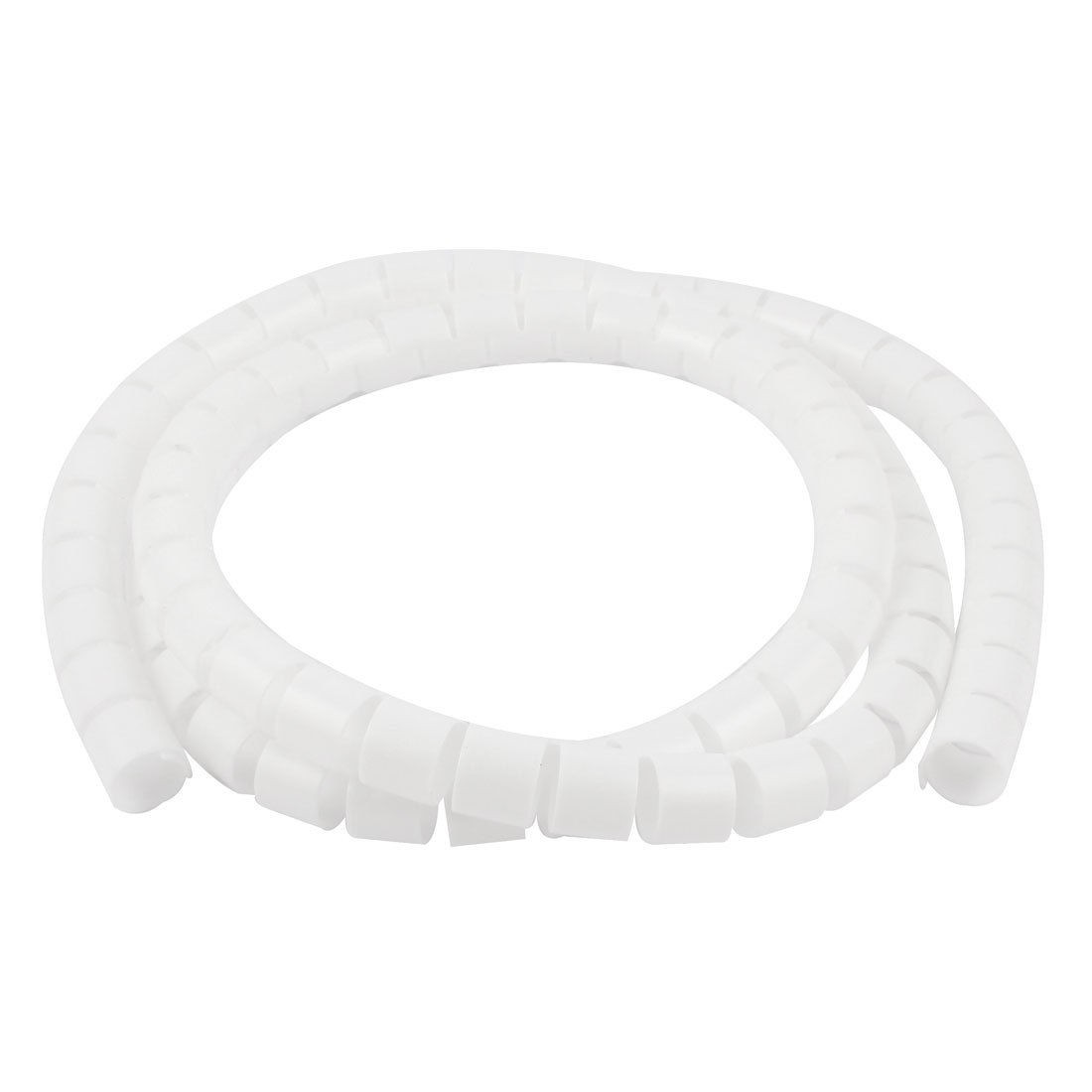 Flexible Spiral Tube Cable Wire Wrap Organizer Cord Management 1.5M 5Ft White