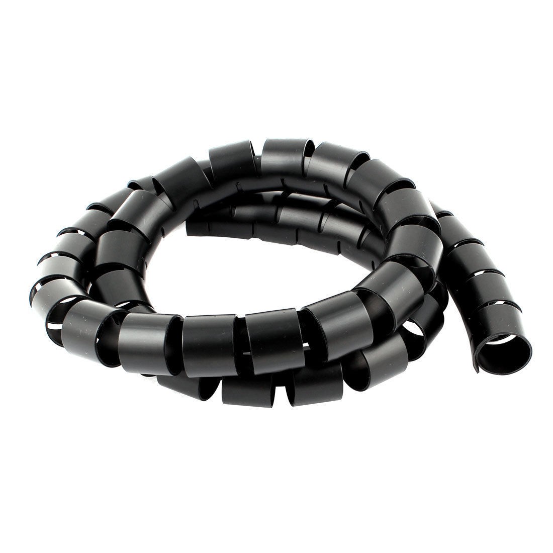 Spiral Tube Cable Wire Wrap Organizer PC Cord Management 30mmx1m Black