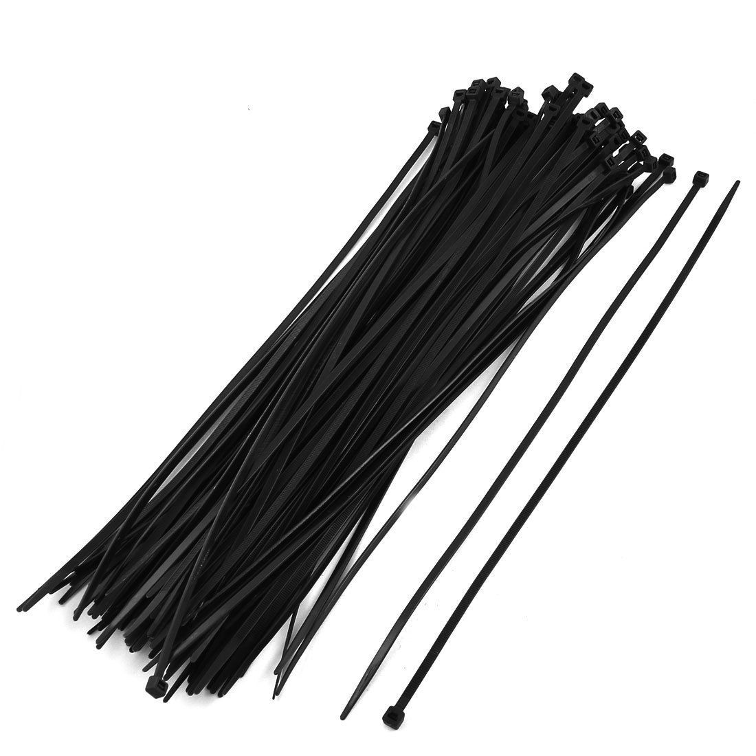 15" Self-Locking Black Nylon Cable Zip Wire Tie Fastener 100 Pcs