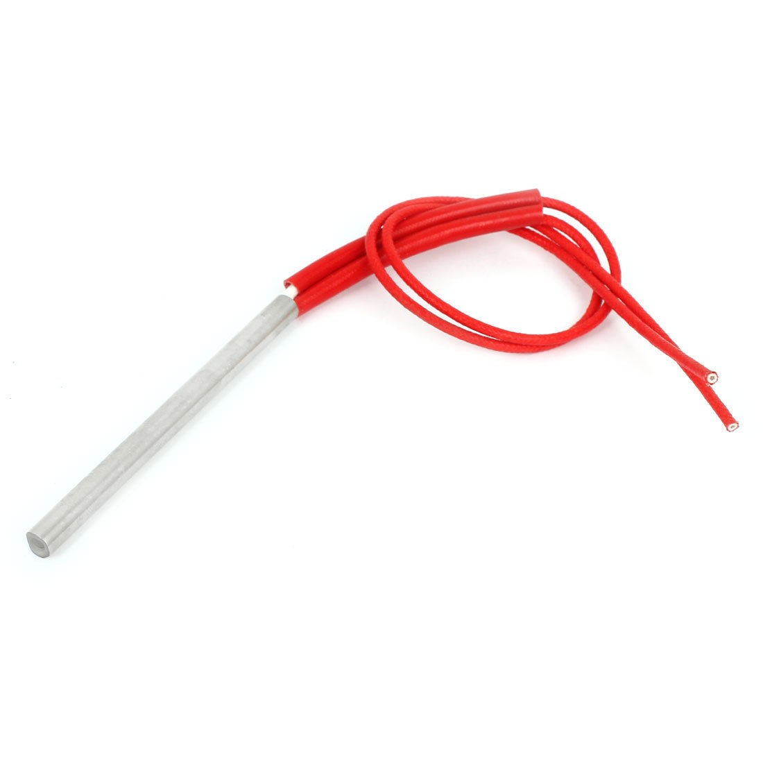 AC 220V 300W 6mm x 80mm Cartridge Heater Silver Tone Red for Mold Heating