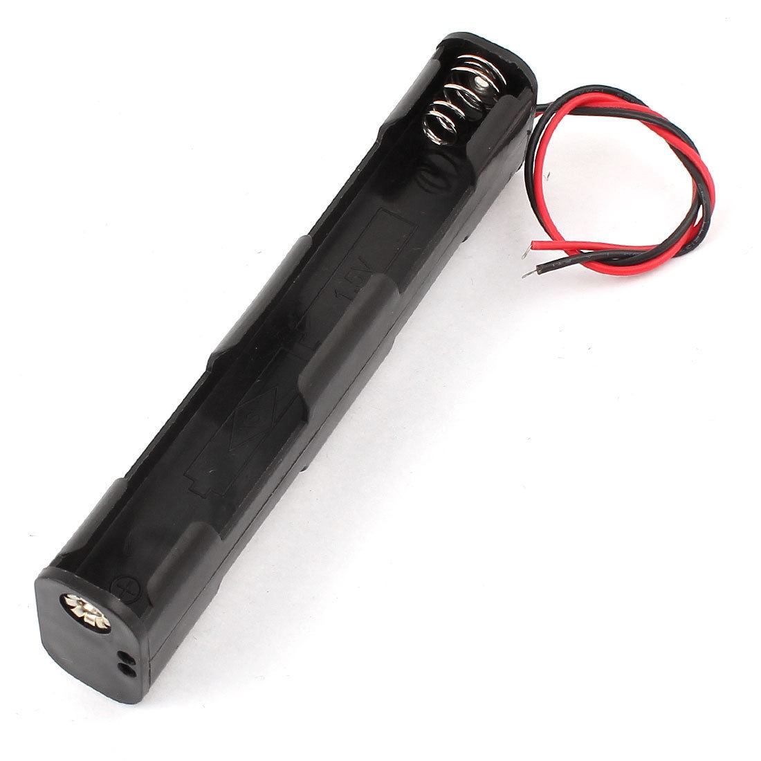 Dual Side 2-Wire Spring Load 4 x 1.5V AA Battery Holder Case Box