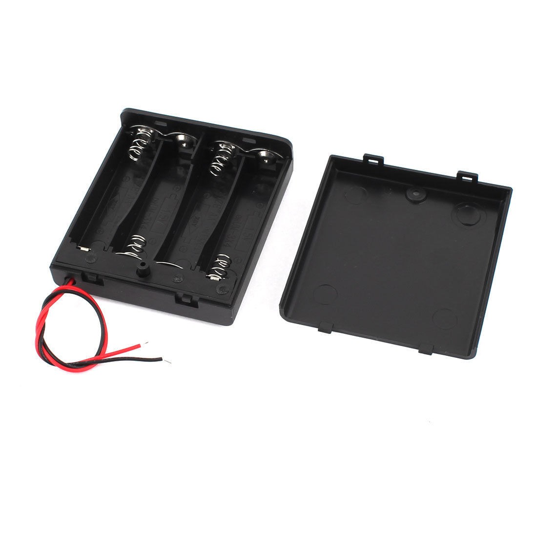 ON/OFF Switch Black 4 x 1.5V AA Batteries Holder Case Storage Box