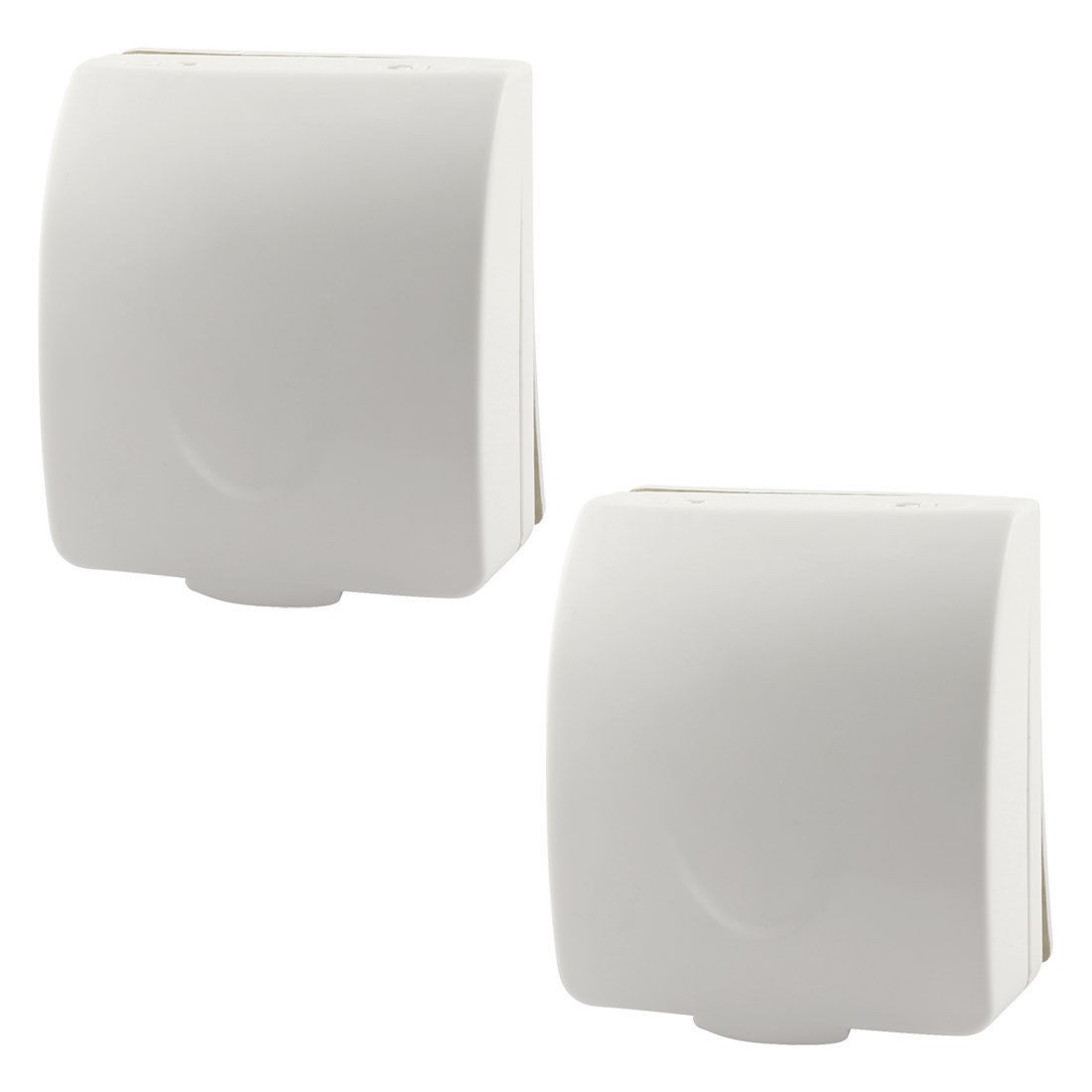 2PCS White 110mm x 100mm Wallpanel Switch Socket Splash Proof Box Shell