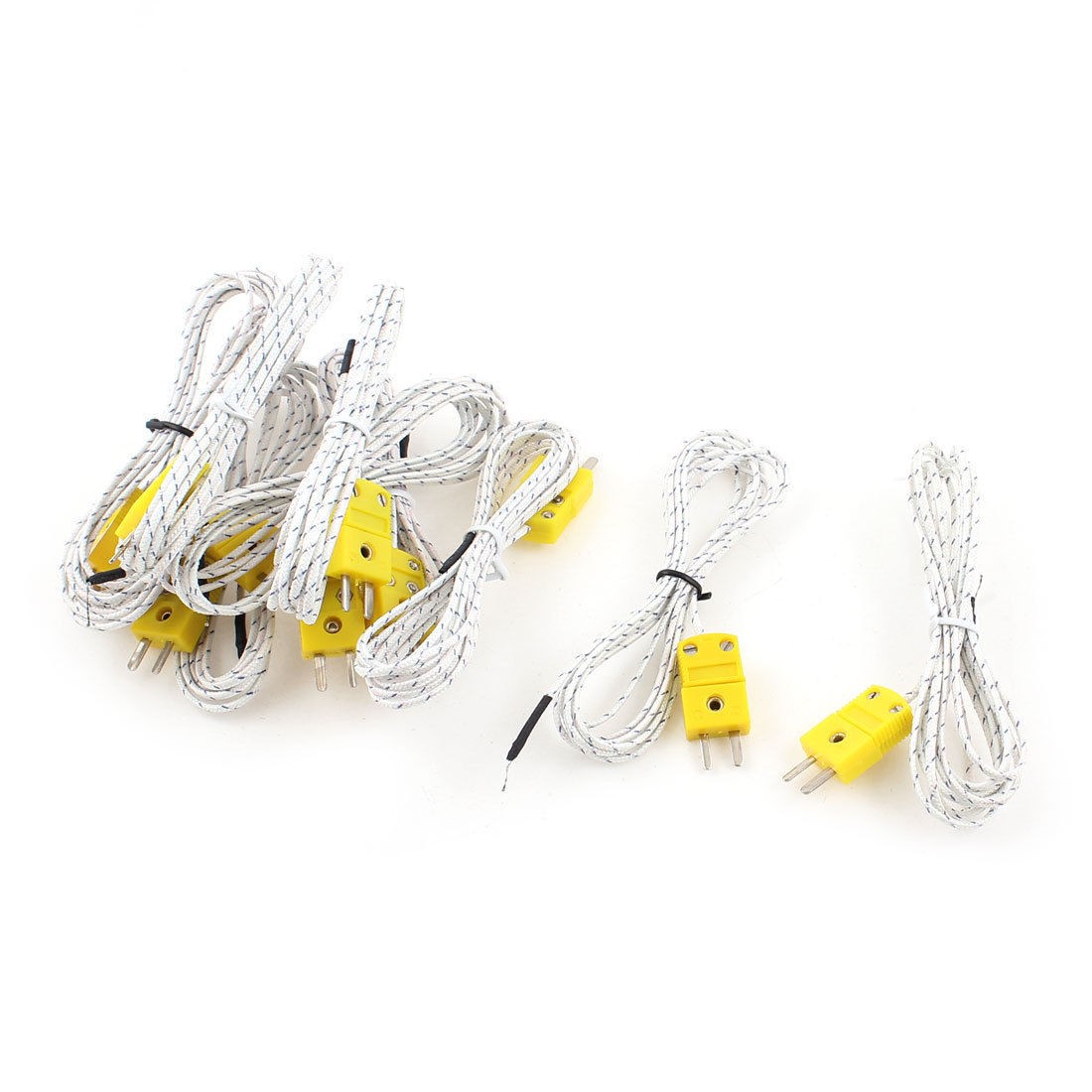 10Pcs 2m 6.5ft K-Type Temperature Control Thermocouple Sensor Wire -50C to +200C