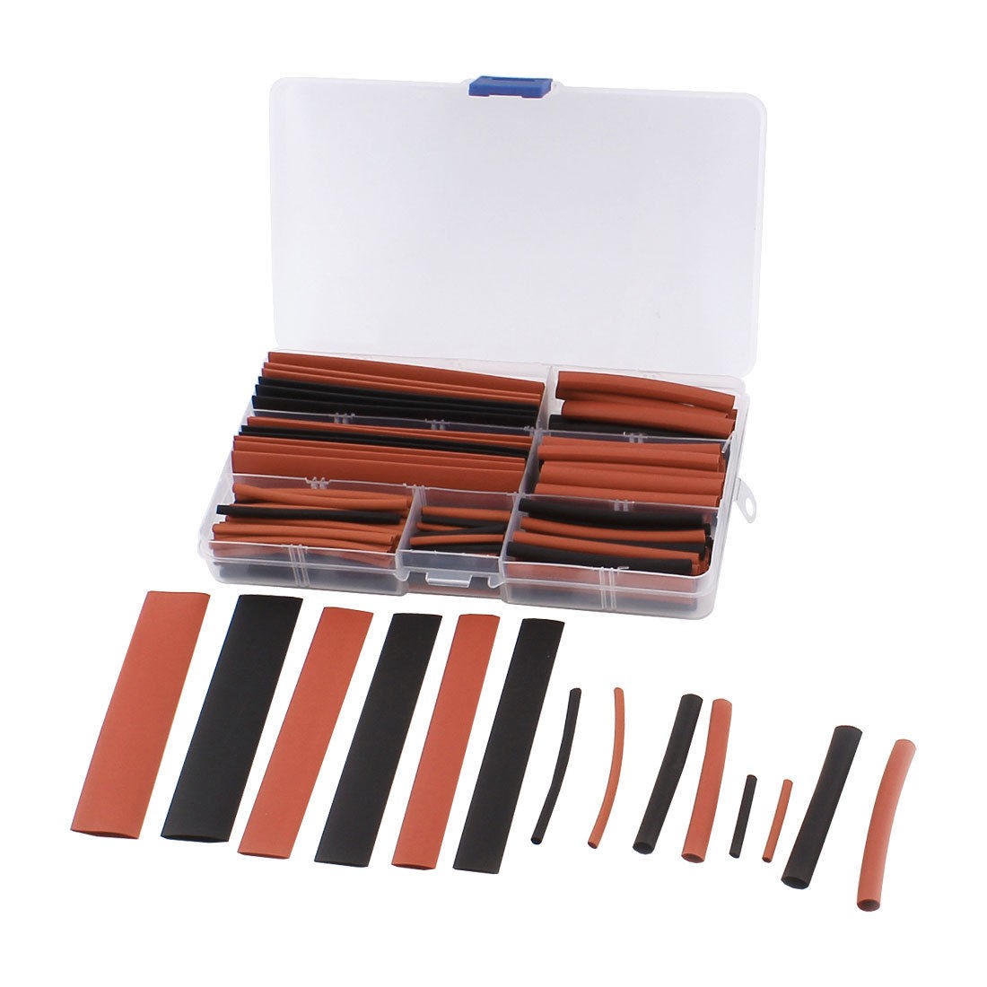 150Pcs 2:1 Shrinkable Heat Shrink Tube Sleeving Wrap Wire 8 Sizes Assortment Kit