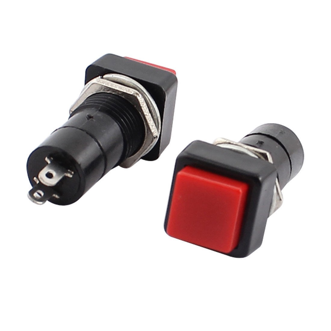 2 Pcs AC 250V 3A 12mm Momentary SPST NO Push Button Doorbell Switch