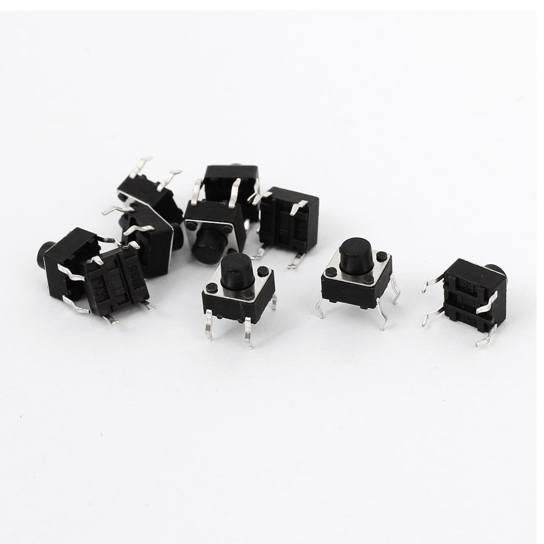 10pcs 4 Pins Momentary Tact Tactile Pushbutton Key Switch DIP 6X6X6mm