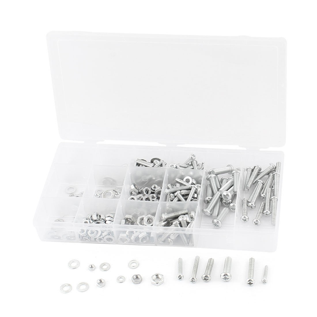 330 Pcs M3 M4 M5 M6 Metal Screw Bolt Nut Spacer Assorted Set Kit