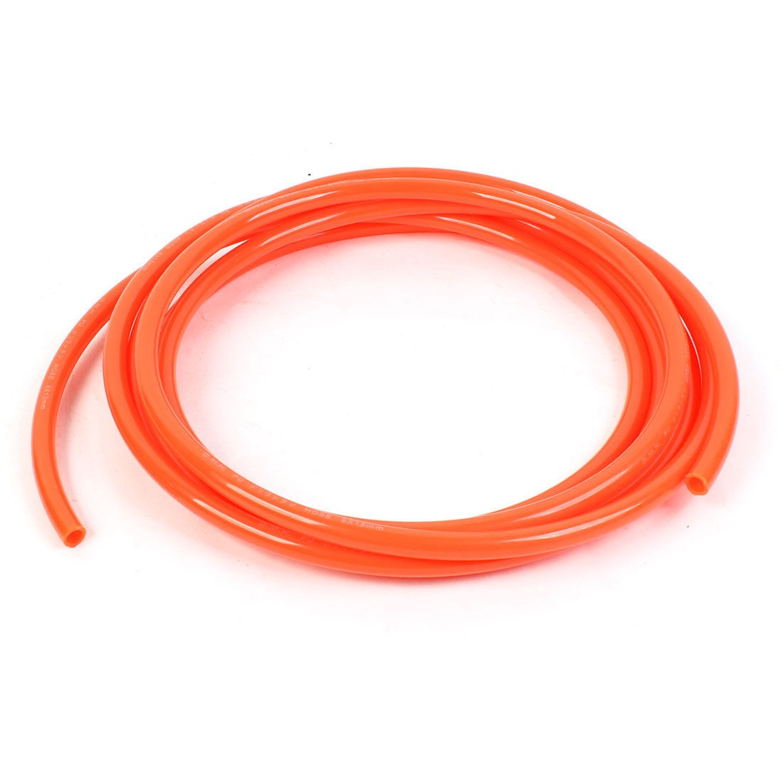 Pneumatic Air Gas Quick Fittings Connection PU Tube Orange Red 5 Meters