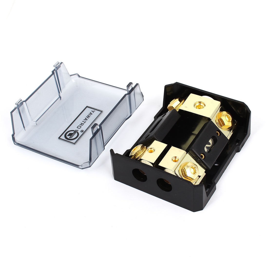 Vehicle Auto ANL Audio Fuse Box 100A 1 in 2 Out Fuses Holder Block