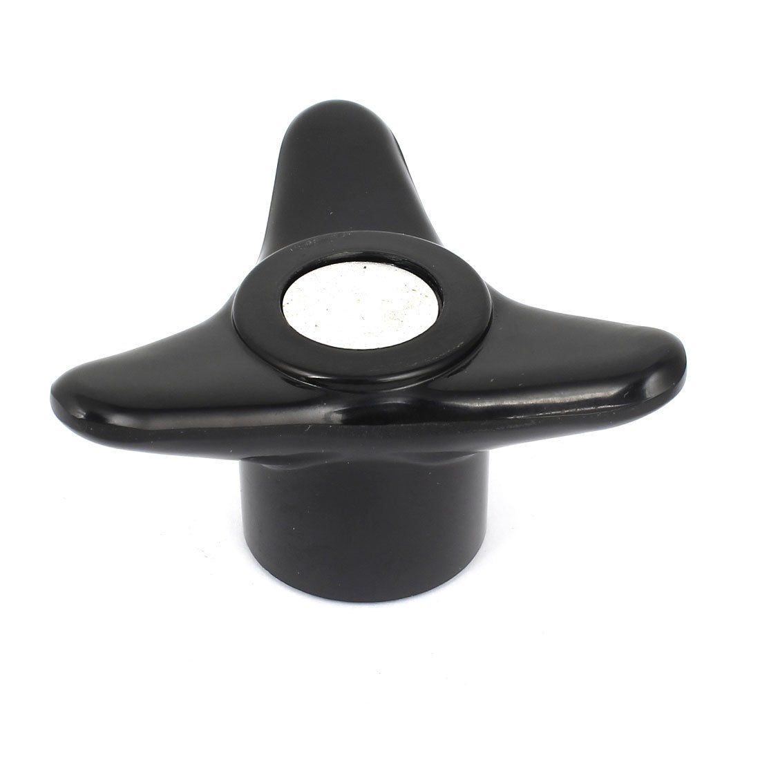 8mm 1 8PT Female Thread Screw on Triangle Knob 35mm Height Black