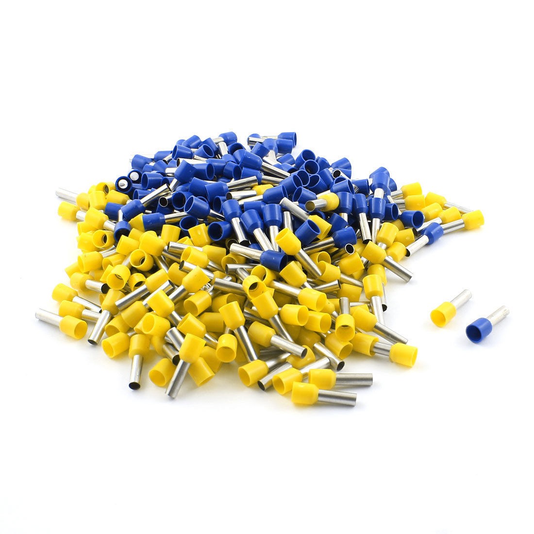 320pcs E6012 10AWG Yellow Blue Tube Type Insulated Cable Ends Connectors