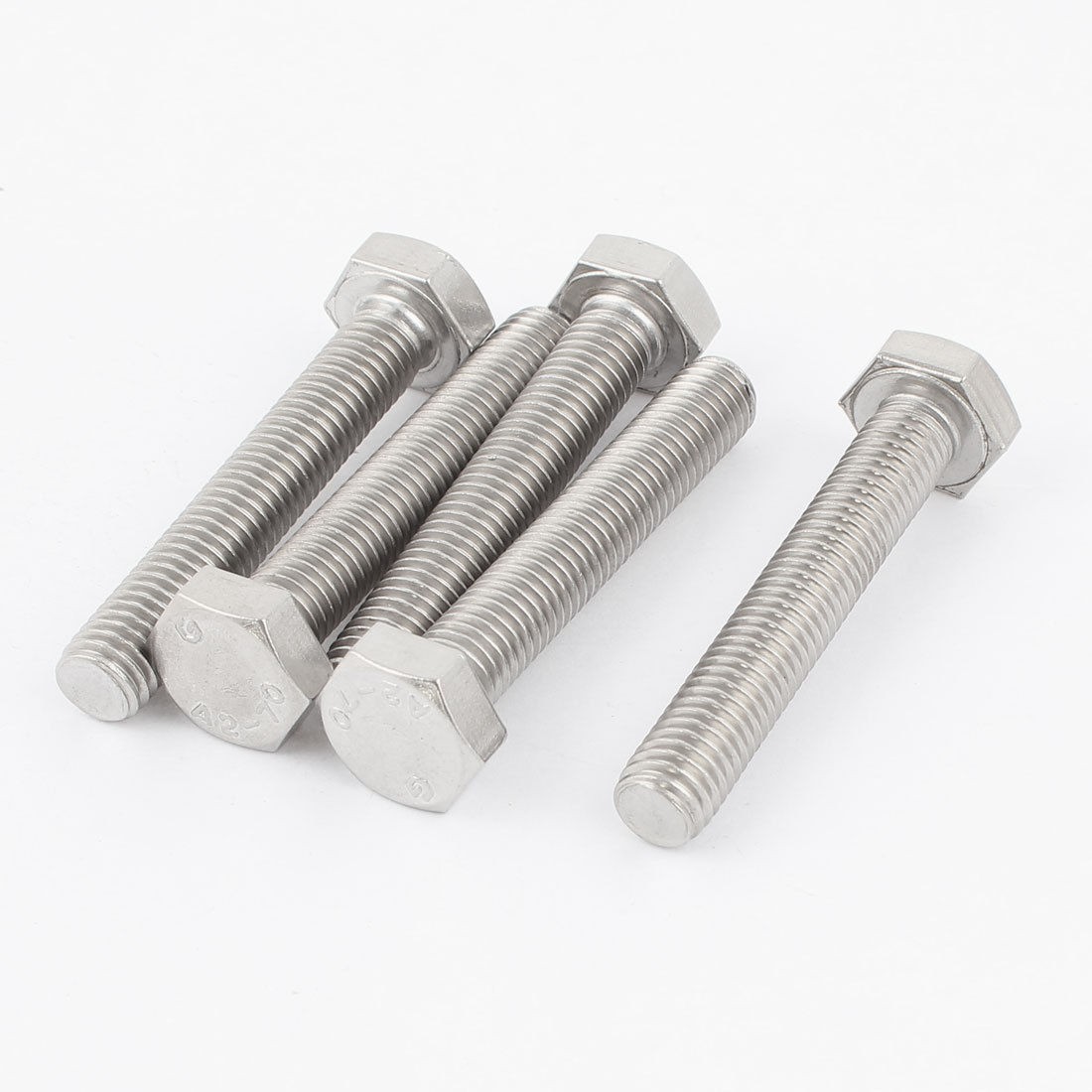 5pcs 10mmx60mm A2 70 Stainless Steel Full Thread Hex Cap Screw Bolt