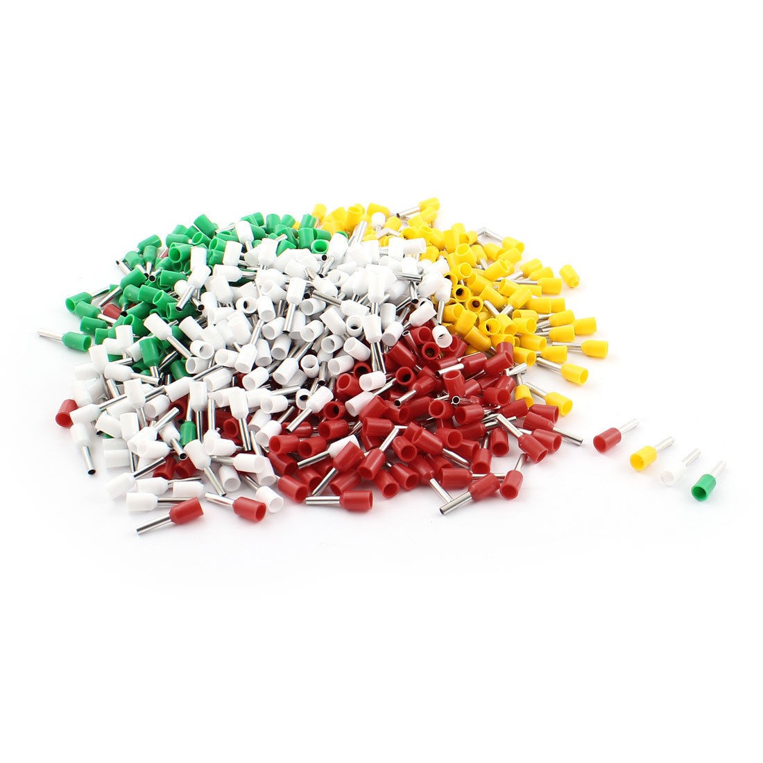 640 x E1508 Colorful Insulated Tube Terminal Connector for 16AWG Wire