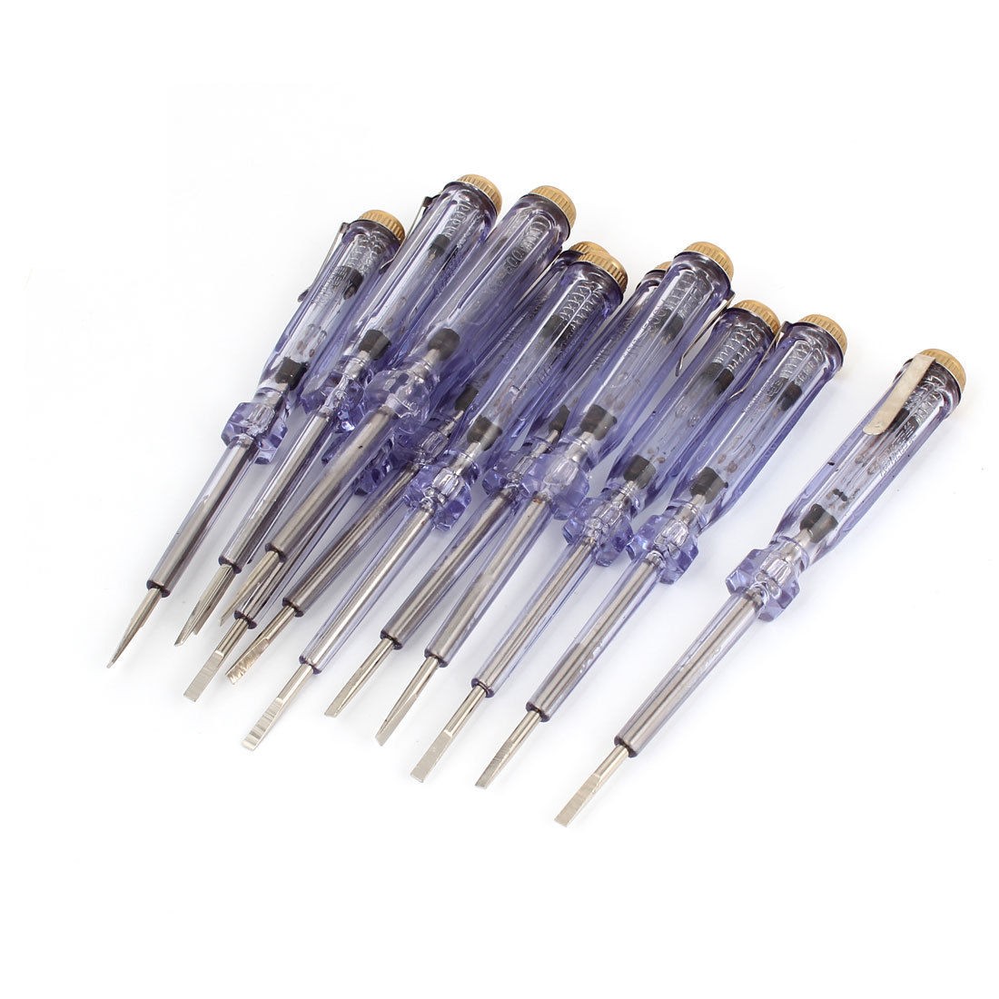 12 Pcs AC 100 500V Voltage Tester Pen Slotted Electroprobe 3mm Screwdriver