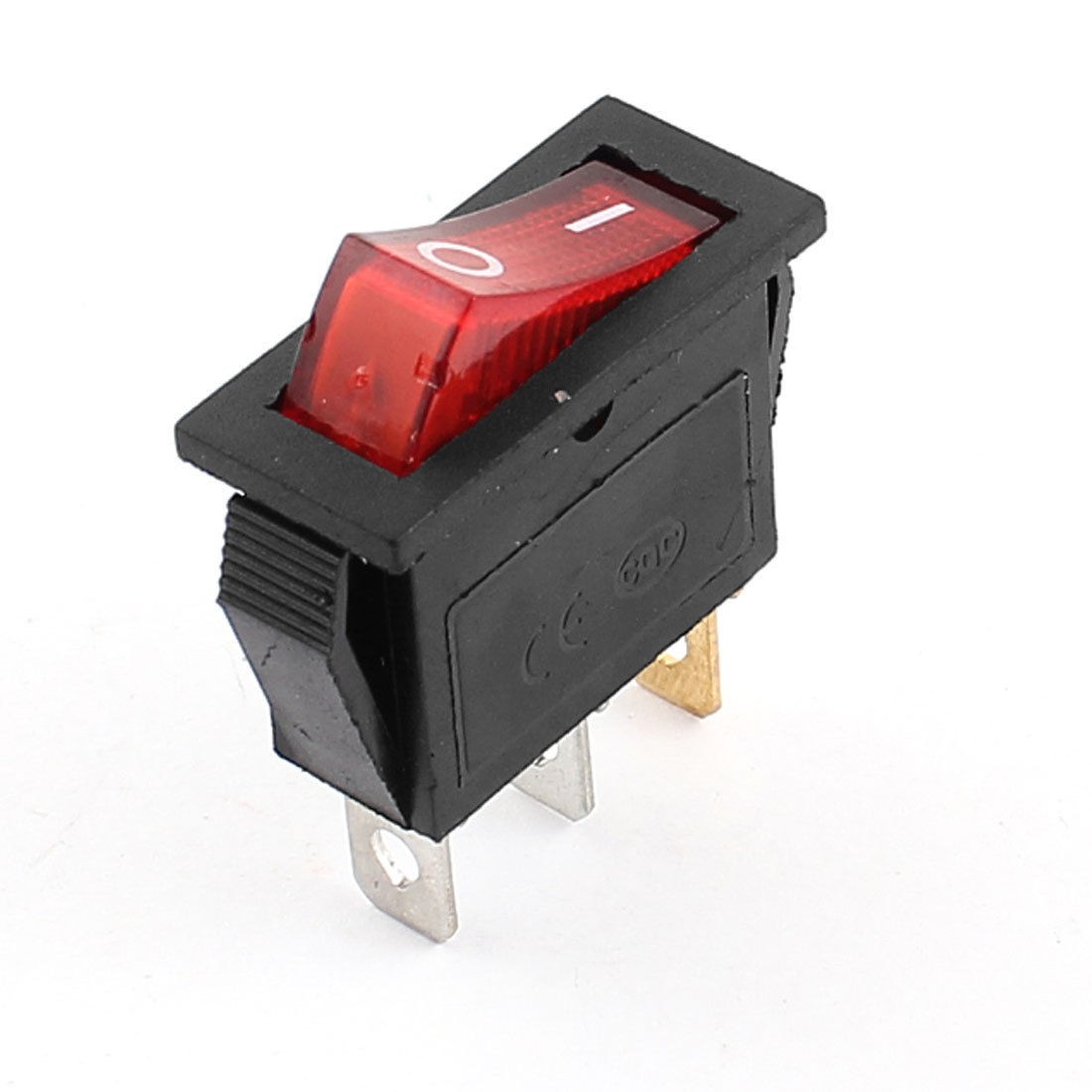 SPST on Off 3pin Red Light Rectangle Rocker Switch AC250V 10A AC125V 15A