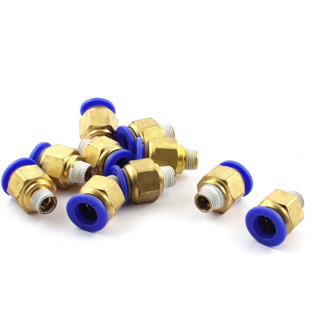 10pcs 10mm Pneumatic Air Tubing Connector 1 8 BSP Quick Fittings