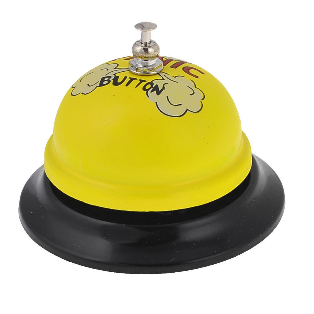 Yellow Black Metal Tableware Table Call Bell Ring Button 3 3" Dia