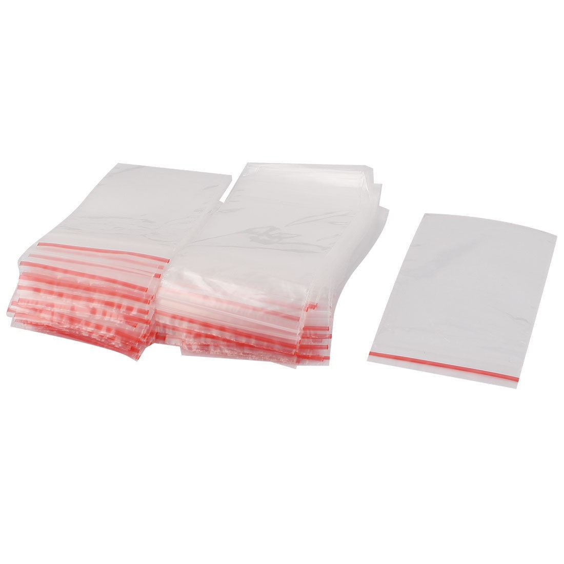 200pcs 5 x 7cm Ziplock Bags 1mil Poly Clear Rectangle Reclosable Zip Lock Seal