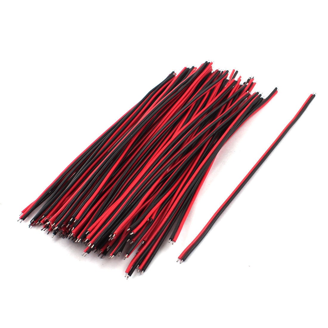 80pair Red Black Flexible Tin Plated Breadboard Jumper Wires 15cm 6"