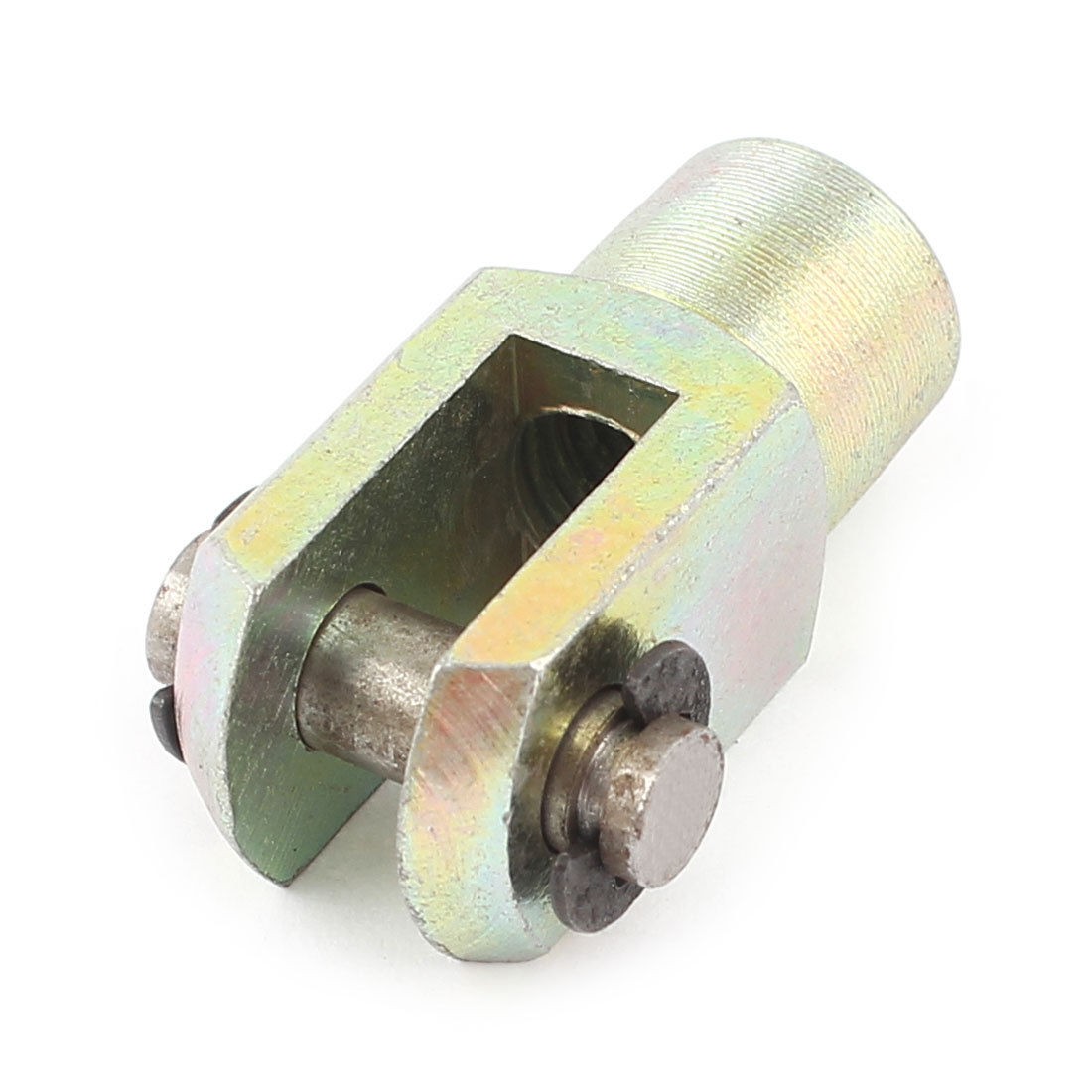 Brass Color 1/8BSP Male to M8 Female Threaded Y Joint Cylinder Rod Clevis End