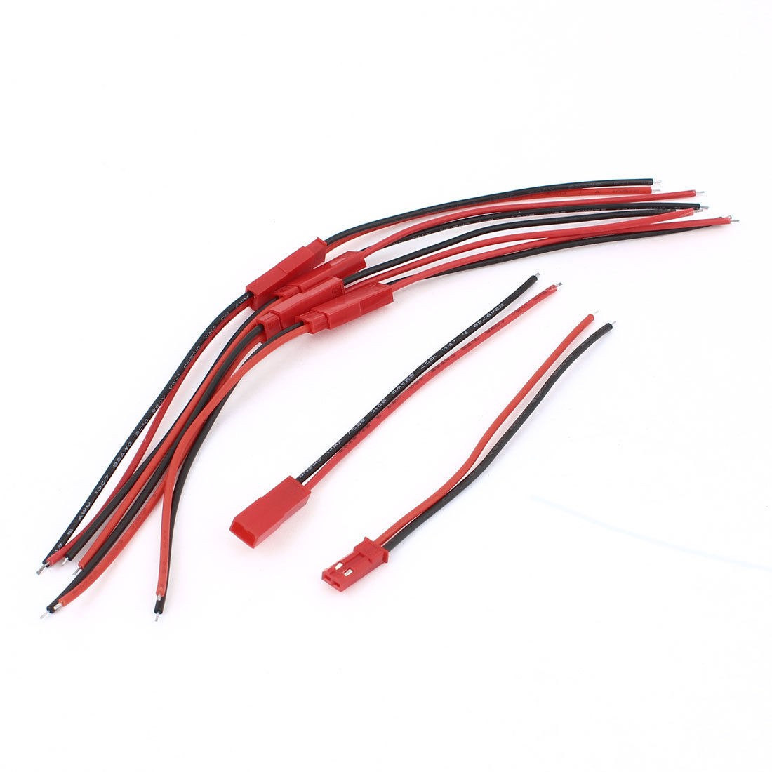 LED Strip 2pin Male Female Waterproof Connector Cable Wire Red 5 Pairs