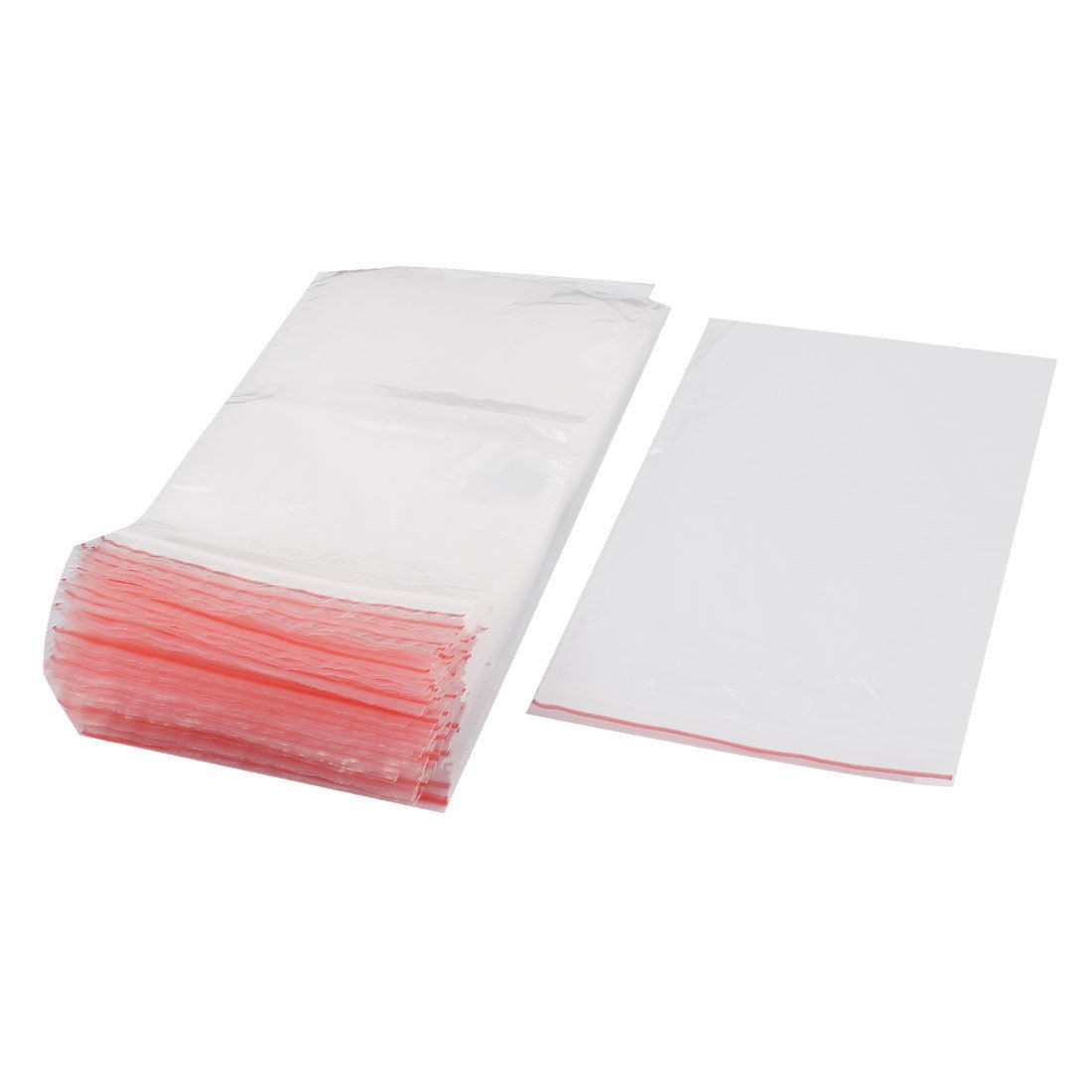 100pcs 4 7"x7" 12 x 18cm Clear 2mil Poly Plastic Reclosable Zip Lock Zipper Bag