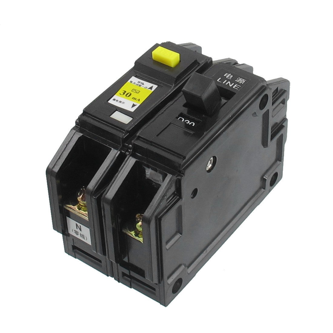 DZ12LE AC 220V 380V 20A 1P N ELCB Earth Leakage Circuit Breaker