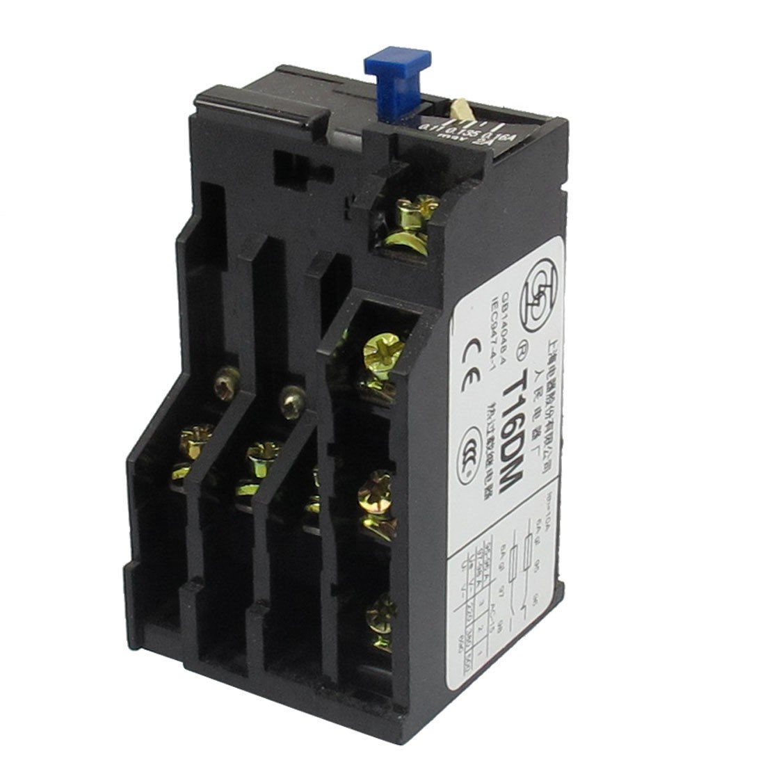 T16DM 3 Pole 0 11A 0 16A Current Range Motor Thermal Overload Relay 1NO 1NC